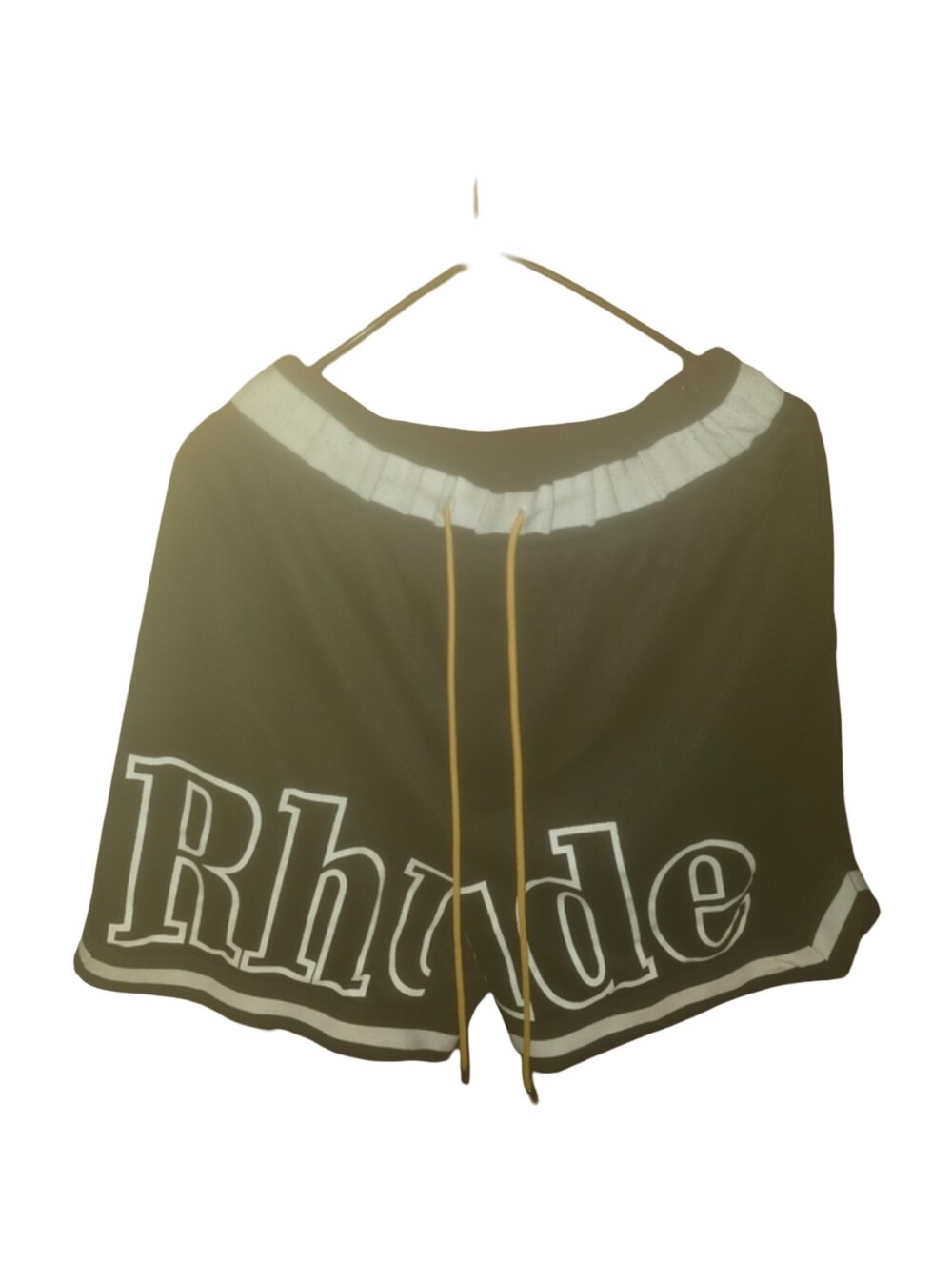 Rhude Black Shorts with White Trim